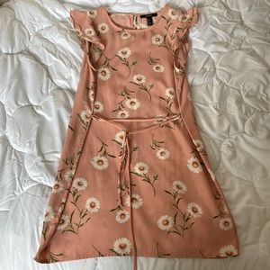 Pink dress with flowers